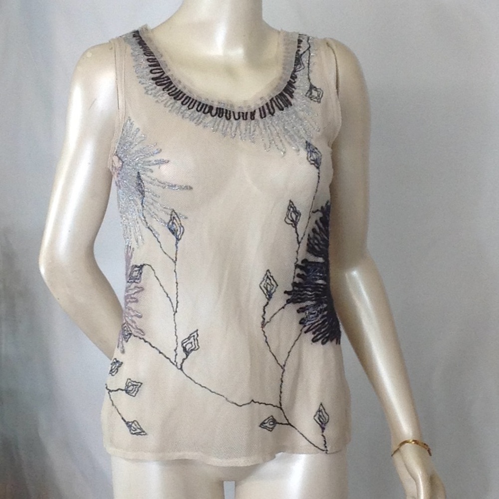 Anthropologie Project Alabama Mesh Sleeveless Top
